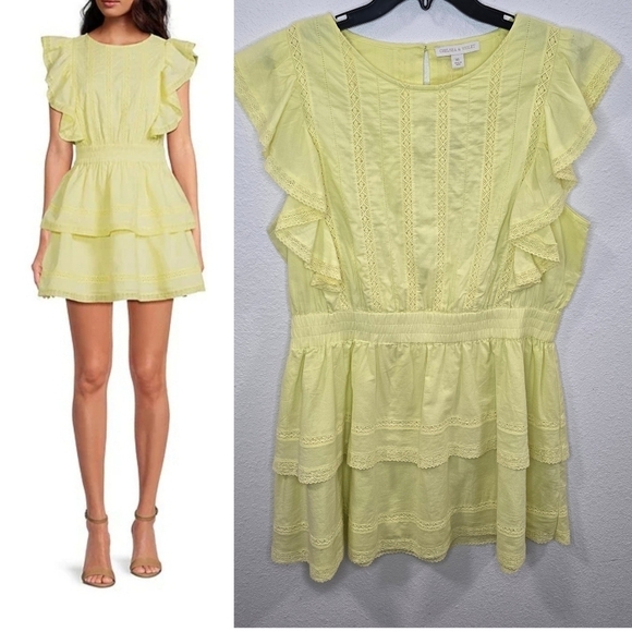 Chelsea & Violet Dresses & Skirts - Chelsea & Violet Bekah 100% Cotton Lace Short Sleeve Resort Summer Dress Size XL